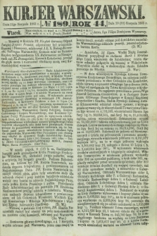 Kurjer Warszawski. R.44 [i.e.45], № 189 (22 sierpnia 1865)