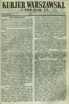 Kurjer Warszawski. R.44 [i.e.45], № 200 (4 września 1865) + dod.