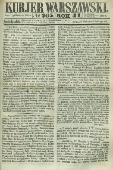 Kurjer Warszawski. R.44 [i.e.45], № 205 (11 września 1865) + dod.