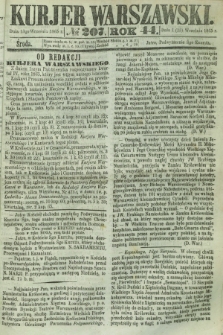 Kurjer Warszawski. R.44 [i.e.45], № 207 (13 września 1865)