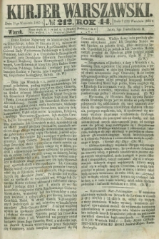 Kurjer Warszawski. R.44 [i.e.45], № 212 (19 września 1865) + dod.