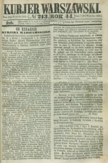 Kurjer Warszawski. R.44 [i.e.45], № 213 (20 września 1865)