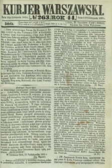 Kurjer Warszawski. R.44 [i.e.45], № 263 (18 listopada 1865)