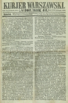 Kurjer Warszawski. R.44 [i.e.45], № 267 (23 listopada 1865)