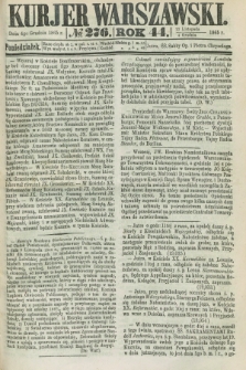 Kurjer Warszawski. R.44 [i.e.45], № 276 (4 grudnia 1865) + dod.