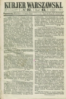 Kurjer Warszawski. R.45 [i.e.46], № 27 (5 lutego 1866) + dod.