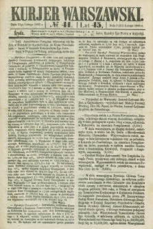 Kurjer Warszawski. R.45 [i.e.46], № 41 (21 lutego 1866)