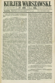 Kurjer Warszawski. R.45 [i.e.46], № 42 (22 lutego 1866)