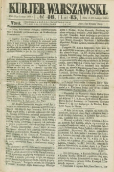Kurjer Warszawski. R.45 [i.e.46], № 46 (27 lutego 1866) + dod.