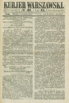 Kurjer Warszawski. R.45 [i.e.46], № 47 (28 lutego 1866)