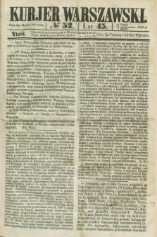 Kurjer Warszawski. R.45 [i.e.46], № 52 (6 marca 1866)
