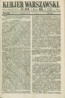 Kurjer Warszawski. R.45 [i.e.46], № 54 (8 marca 1866) + dod.