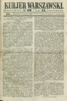 Kurjer Warszawski. R.45 [i.e.46], № 59 (14 marca 1866) + dod.