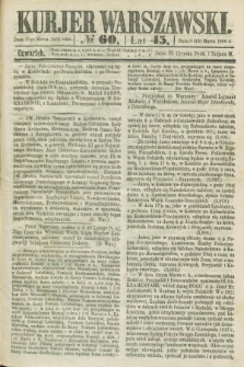 Kurjer Warszawski. R.45 [i.e.46], № 60 (15 marca 1866)