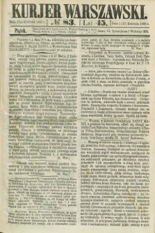 Kurjer Warszawski. R.45 [i.e.46], № 83 (13 kwietnia 1866) + dod.