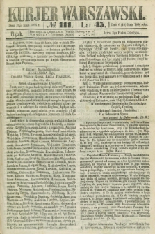 Kurjer Warszawski. R.45 [i.e.46], № 111 (18 maja 1866)