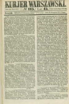 Kurjer Warszawski. R.45 [i.e.46], № 115 (24 maja 1866)