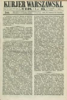 Kurjer Warszawski. R.45 [i.e.46], № 148 (4 lipca 1866) + dod.