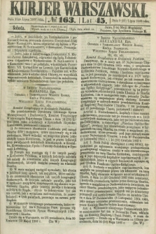 Kurjer Warszawski. R.45 [i.e.46], № 163 (21 lipca 1866)