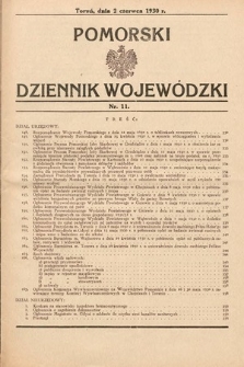 Pomorski Dziennik Wojewódzki. 1930, nr 11