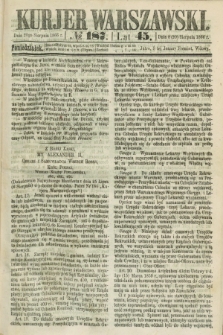 Kurjer Warszawski. R.45 [i.e.46], № 187 (20 sierpnia 1866)
