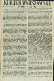 Kurjer Warszawski. R.45 [i.e.46], № 197 (31 sierpnia 1866) + dod.