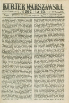 Kurjer Warszawski. R.45 [i.e.46], № 207 (15 września 1866)