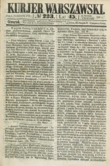 Kurjer Warszawski. R.45 [i.e.46], № 223 (4 października 1866) + dod.