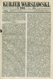 Kurjer Warszawski. R.45 [i.e.46], № 231 (13 października 1866) + dod.