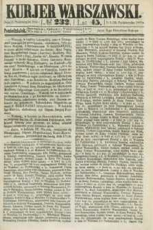 Kurjer Warszawski. R.45 [i.e.46], № 232 (15 października 1866)