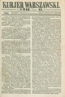 Kurjer Warszawski. R.45 [i.e.46], № 243 (27 października 1866)