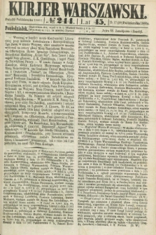 Kurjer Warszawski. R.45 [i.e.46], № 244 (29 października 1866)