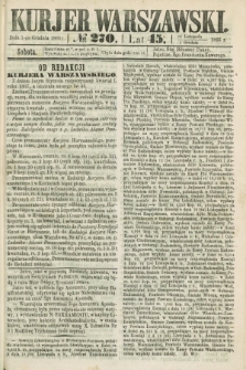 Kurjer Warszawski. R.45 [i.e.46], № 270 (1 grudnia 1866)