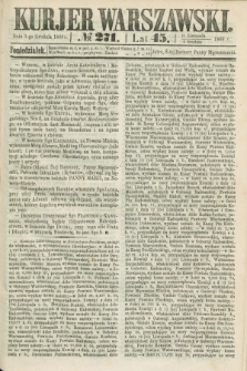 Kurjer Warszawski. R.45 [i.e.46], № 271 (3 grudnia 1866)