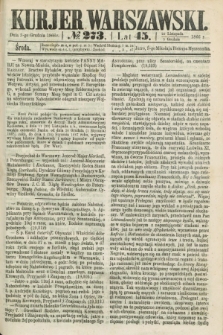 Kurjer Warszawski. R.45 [i.e.46], № 273 (5 grudnia 1866)