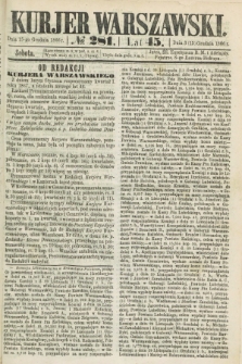 Kurjer Warszawski. R.45 [i.e.46], № 281 (15 grudnia 1866)