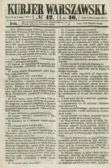 Kurjer Warszawski. R.46 [i.e.47], № 42 (20 lutego 1867)