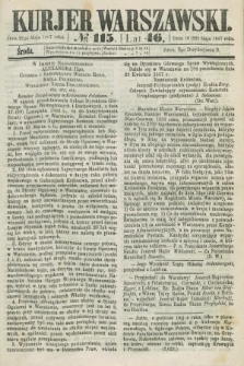 Kurjer Warszawski. R.46 [i.e.47], № 115 (22 maja 1867)