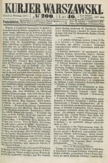 Kurjer Warszawski. R.46 [i.e.47], № 200 (9 września 1867)