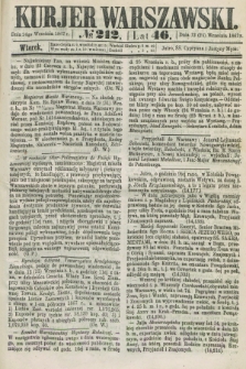 Kurjer Warszawski. R.46 [i.e.47], № 212 (24 września 1867)