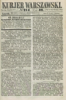 Kurjer Warszawski. R.46 [i.e.47], № 214 (26 września 1867)