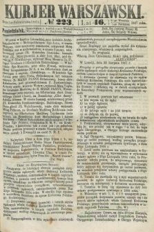 Kurjer Warszawski. R.46 [i.e.47], № 223 (7 października 1867)