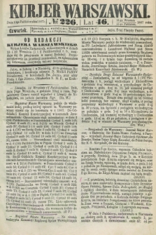 Kurjer Warszawski. R.46 [i.e.47], № 226 (10 października 1867)