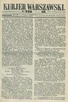 Kurjer Warszawski. R.46 [i.e.47], № 229 (14 października 1867)