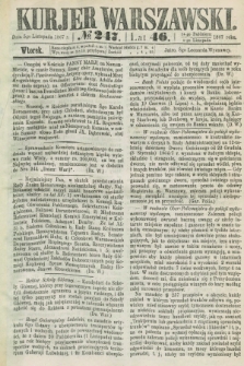 Kurjer Warszawski. R.46 [i.e.47], № 247 (5 listopada 1867)