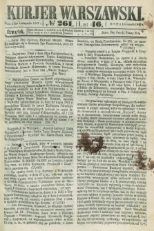 Kurjer Warszawski. R.46 [i.e.47], № 261 (21 listopada 1867)
