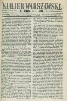 Kurjer Warszawski. R.46 [i.e.47], № 266 (28 listopada 1867)