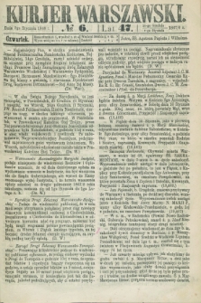 Kurjer Warszawski. R.47 [i.e.48], № 6 (9 stycznia 1868) + dod.