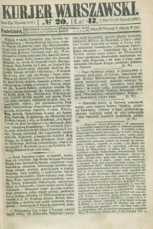 Kurjer Warszawski. R.47 [i.e.48], № 20 (27 stycznia 1868)