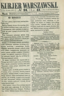 Kurjer Warszawski. R.47 [i.e.48], № 21 (28 stycznia 1868)